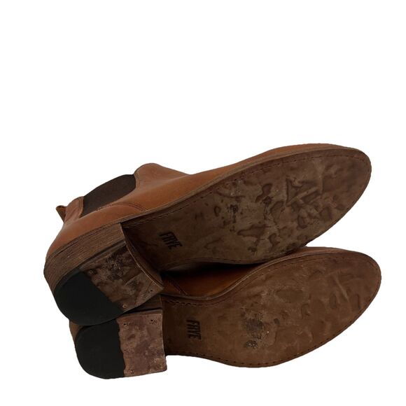 Frye Womens Size 10 Carson Chelsea Brown Leather Booties - Picture 7 of 8